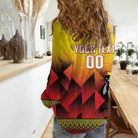 Uganda Basketball Custom Women Casual Shirt Come On Silverbacks African Pattern - Wonder Print Shop