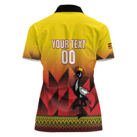 Uganda Basketball Custom Women Polo Shirt Come On Silverbacks African Pattern - Wonder Print Shop