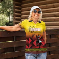 Uganda Basketball Custom Women Polo Shirt Come On Silverbacks African Pattern - Wonder Print Shop