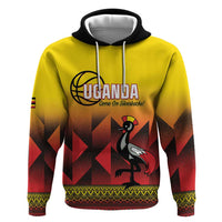 Uganda Basketball Custom Zip Hoodie Come On Silverbacks African Pattern - Wonder Print Shop
