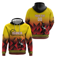 Uganda Basketball Custom Zip Hoodie Come On Silverbacks African Pattern - Wonder Print Shop