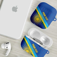 Rwanda Basketball Custom AirPods Case Go Champions Imigongo Folk Pattern - Wonder Print Shop