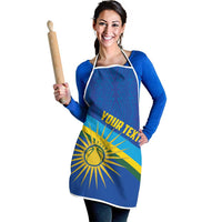 Rwanda Basketball Custom Apron Go Champions Imigongo Folk Pattern - Wonder Print Shop