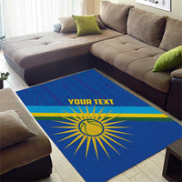 Rwanda Basketball Custom Area Rug Go Champions Imigongo Folk Pattern - Wonder Print Shop