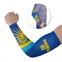 Rwanda Basketball Custom Arm Sleeves Go Champions Imigongo Folk Pattern - Wonder Print Shop