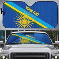 Rwanda Basketball Custom Auto Sun Shade Go Champions Imigongo Folk Pattern - Wonder Print Shop