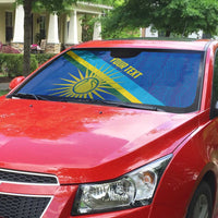 Rwanda Basketball Custom Auto Sun Shade Go Champions Imigongo Folk Pattern - Wonder Print Shop