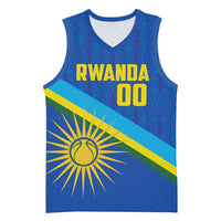 Rwanda Basketball Custom Basketball Jersey Go Champions Imigongo Folk Pattern - Wonder Print Shop