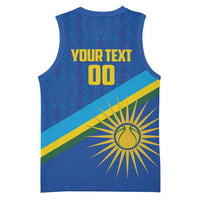 Rwanda Basketball Custom Basketball Jersey Go Champions Imigongo Folk Pattern - Wonder Print Shop