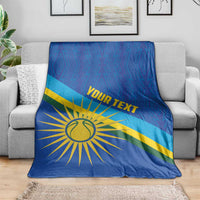 Rwanda Basketball Custom Blanket Go Champions Imigongo Folk Pattern - Wonder Print Shop