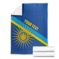 Rwanda Basketball Custom Blanket Go Champions Imigongo Folk Pattern - Wonder Print Shop