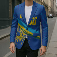 Rwanda Basketball Custom Blazer Go Champions Imigongo Folk Pattern - Wonder Print Shop