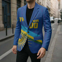 Rwanda Basketball Custom Blazer Go Champions Imigongo Folk Pattern - Wonder Print Shop