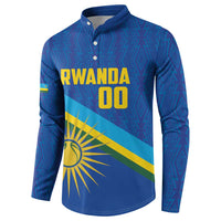 Rwanda Basketball Custom Button Sweatshirt Go Champions Imigongo Folk Pattern - Wonder Print Shop