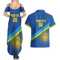 Rwanda Basketball Custom Couples Matching Summer Maxi Dress and Hawaiian Shirt Go Champions Imigongo Folk Pattern - Wonder Print Shop