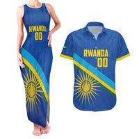 Rwanda Basketball Custom Couples Matching Tank Maxi Dress and Hawaiian Shirt Go Champions Imigongo Folk Pattern - Wonder Print Shop