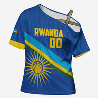 Rwanda Basketball Custom Cross Shoulder Shirt Go Champions Imigongo Folk Pattern - Wonder Print Shop