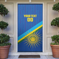 Rwanda Basketball Custom Door Cover Go Champions Imigongo Folk Pattern - Wonder Print Shop