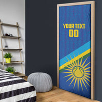 Rwanda Basketball Custom Door Cover Go Champions Imigongo Folk Pattern - Wonder Print Shop