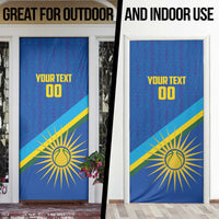 Rwanda Basketball Custom Door Cover Go Champions Imigongo Folk Pattern - Wonder Print Shop