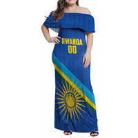 Rwanda Basketball Custom Family Matching Off Shoulder Maxi Dress and Hawaiian Shirt Go Champions Imigongo Folk Pattern - Wonder Print Shop