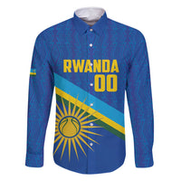 Rwanda Basketball Custom Family Matching Off Shoulder Short Dress and Hawaiian Shirt Go Champions Imigongo Folk Pattern - Wonder Print Shop