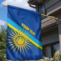 Rwanda Basketball Custom Garden Flag Go Champions Imigongo Folk Pattern - Wonder Print Shop