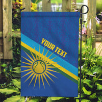 Rwanda Basketball Custom Garden Flag Go Champions Imigongo Folk Pattern - Wonder Print Shop
