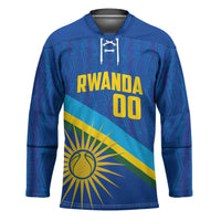 Rwanda Basketball Custom Hockey Jersey Go Champions Imigongo Folk Pattern - Wonder Print Shop