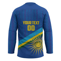 Rwanda Basketball Custom Hockey Jersey Go Champions Imigongo Folk Pattern - Wonder Print Shop