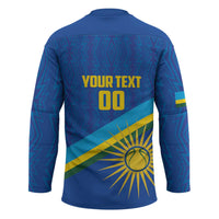 Rwanda Basketball Custom Hockey Jersey Go Champions Imigongo Folk Pattern - Wonder Print Shop