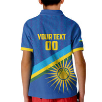 Rwanda Basketball Custom Kid Polo Shirt Go Champions Imigongo Folk Pattern - Wonder Print Shop