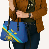 Rwanda Basketball Custom Leather Bag Go Champions Imigongo Folk Pattern - Wonder Print Shop