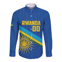 Rwanda Basketball Custom Long Sleeve Button Shirt Go Champions Imigongo Folk Pattern - Wonder Print Shop