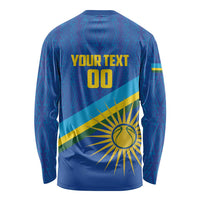 Rwanda Basketball Custom Long Sleeve Shirt Go Champions Imigongo Folk Pattern - Wonder Print Shop