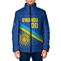 Rwanda Basketball Custom Padded Jacket Go Champions Imigongo Folk Pattern - Wonder Print Shop