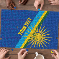 Rwanda Basketball Custom Puzzle Go Champions Imigongo Folk Pattern - Wonder Print Shop