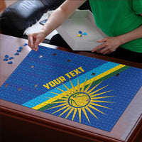 Rwanda Basketball Custom Puzzle Go Champions Imigongo Folk Pattern - Wonder Print Shop