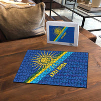 Rwanda Basketball Custom Puzzle Go Champions Imigongo Folk Pattern - Wonder Print Shop