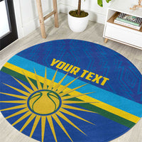 Rwanda Basketball Custom Round Carpet Go Champions Imigongo Folk Pattern - Wonder Print Shop