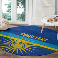 Rwanda Basketball Custom Round Carpet Go Champions Imigongo Folk Pattern - Wonder Print Shop