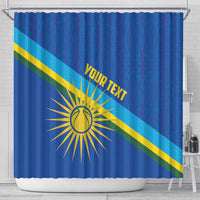 Rwanda Basketball Custom Shower Curtain Go Champions Imigongo Folk Pattern - Wonder Print Shop