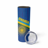 Rwanda Basketball Custom Skinny Tumbler Go Champions Imigongo Folk Pattern - Wonder Print Shop