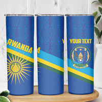 Rwanda Basketball Custom Skinny Tumbler Go Champions Imigongo Folk Pattern - Wonder Print Shop