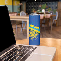 Rwanda Basketball Custom Skinny Tumbler Go Champions Imigongo Folk Pattern - Wonder Print Shop