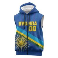 Rwanda Basketball Custom Sleeveless Zip Hoodie Go Champions Imigongo Folk Pattern - Wonder Print Shop