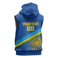 Rwanda Basketball Custom Sleeveless Zip Hoodie Go Champions Imigongo Folk Pattern - Wonder Print Shop