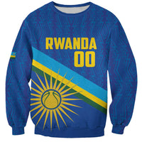 Rwanda Basketball Custom Sweatshirt Go Champions Imigongo Folk Pattern - Wonder Print Shop