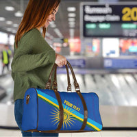 Rwanda Basketball Custom Travel Bag Go Champions Imigongo Folk Pattern - Wonder Print Shop