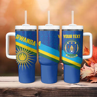 Rwanda Basketball Custom Tumbler With Handle Go Champions Imigongo Folk Pattern - Wonder Print Shop